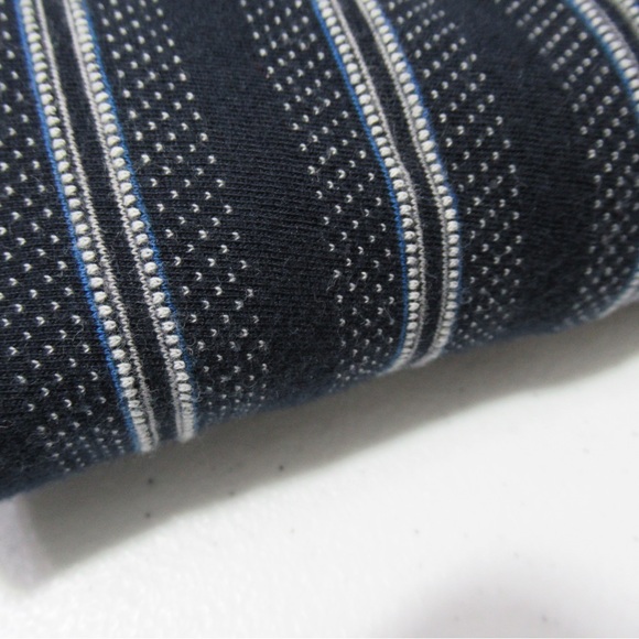 Lucky Brand Jacquard Blue Striped Casual Dress With Pockets Size Medium - Picture 12 of 13